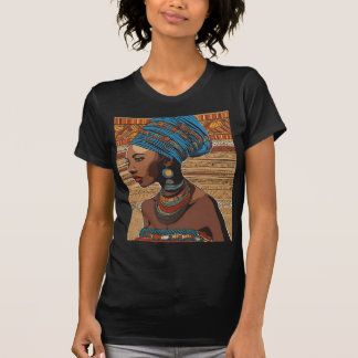 African Lady Portrait T-Shirt - Traditioneel Triba