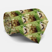 African Lion Roaring Stropdas (Opgerold)