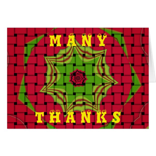 African Lovely Woven Red et Lemon Green Design (Devant horizontal)