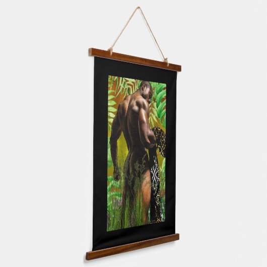 African Man Bathing Hangend Wandkleed (Gebogen)