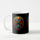 African Mask Coffee Mok (Links)