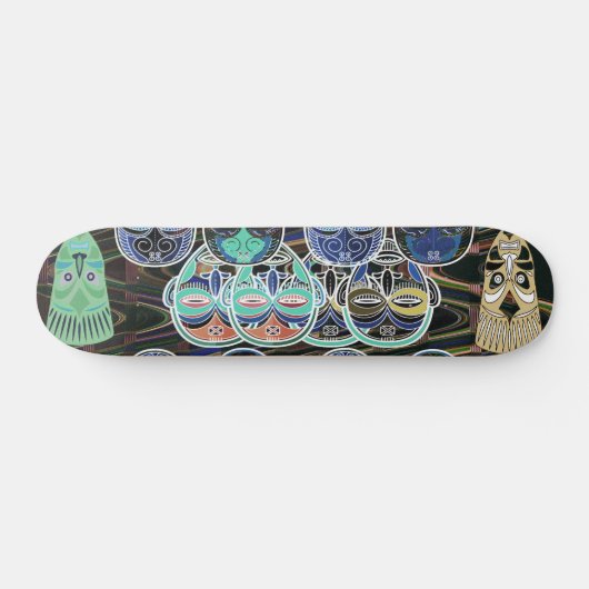 African Masks V1 Skateboard (Horizontaal)