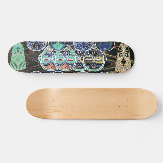 African Masks V1 Skateboard (Horizontaal)