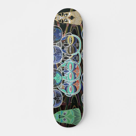 African Masks V1 Skateboard (Voorkant)