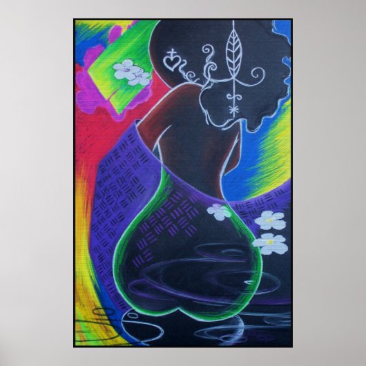 African Moon - Miami Tegel Print (Voorkant)