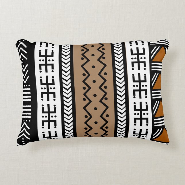 African Mud Cloth Canvas tas Accent Pillow Accent Kussen (Voorkant)