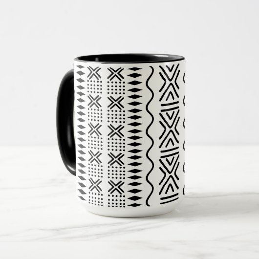 African Mud Cloth Pattern Mok Design (Voorkant links)