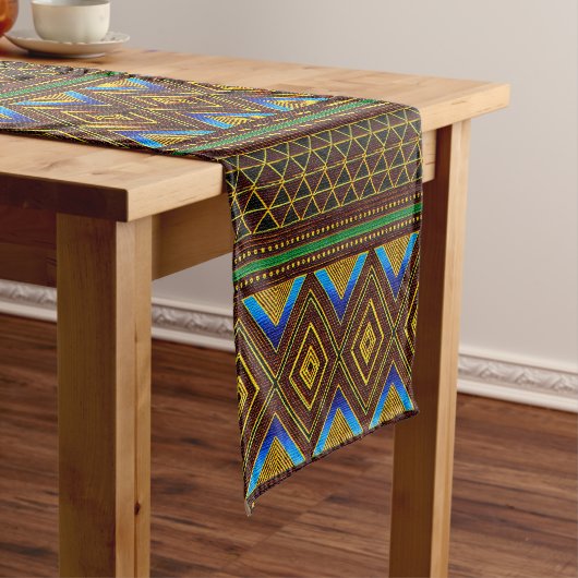 African Mud Cloth Table Runner Korte Tafelloper (Voorbeeld)