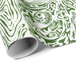 African music instruments wrapping paper cadeaupapier