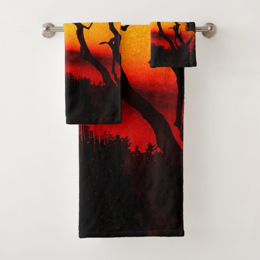African Nightsky Sunset Bad Handdoek (Insitu)