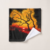 African Nightsky Sunset Bad Handdoek (Wasdoekje)