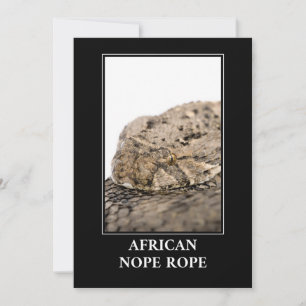 African Nope Rope - Puff adder Snake Danger Kaart