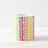 African Pattern Ceramic Coffee Mok Fruitkleuren (Center)