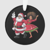 African Père Noël Mme Claus Dansant Noël américain (devant)