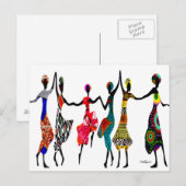 African Piedere Dance Briefkaart (Voorkant / Achterkant)