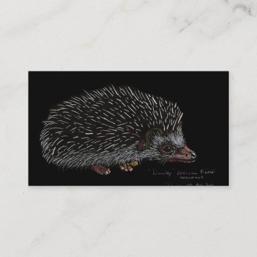 AFRICAN PIGMY HEDGEHOG VISITEKAARTJE (Voorkant)