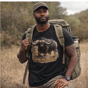 African Pride Buffalo Kaapse buffelsterkte Tri-Blend Shirt