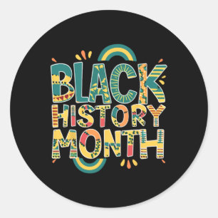 African Pride Mannen Black History Month 24 7 Bhm Ronde Sticker