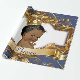 African Prince Royal Baby shower Gift Wrapping Cadeaupapier