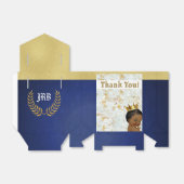 African Prince Royal Blue|Elegant goud Bedankdoosjes (Uitgevouwen)