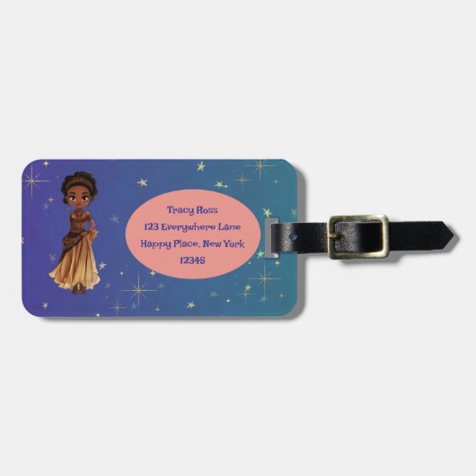 African princess luggage tag bagagelabel (Voorkant horizontaal)