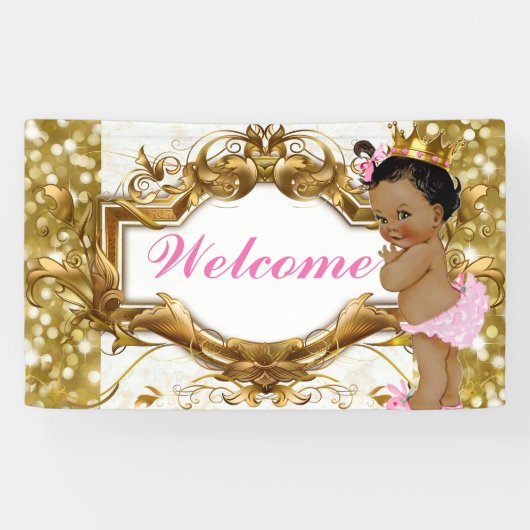 African Princess Royal Baby shower Welcome Banner (Horizontaal)