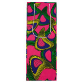 African Print Wine Gift Bag Wijn Cadeautas (Voorkant)