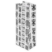 African Print Wine Gift Bag Wijn Cadeautas (Achterkant Gekanteld)