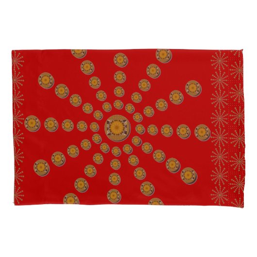 African Red Polka dot design Duvet Kussensloop (Voorkant)