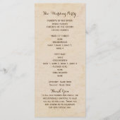 African Safari Giraffes Vintage Wedding Programme (Dos)