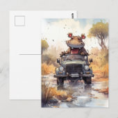 African Safari Hippo Briefkaart (Voorkant / Achterkant)