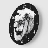 African Safari Lion  Large Clock Grote Klok (Hoek)