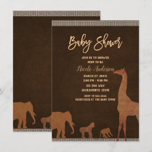 African Safari Oerwoud Zoo Animals Baby shower Kaart
