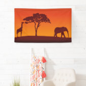 African Safari Silhouette - Banner (Insitu)