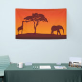 African Safari Silhouette - Banner (Beurs)