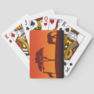 African Safari Silhouette - Card Deck Speelkaarten