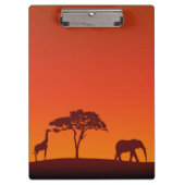 African Safari Silhouette - Klembord (Voorkant)