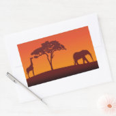 African Safari Silhouette - Sticker (Envelop)