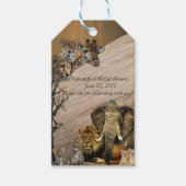 African Safari Wildlife Gift Label Cadeaulabel (Voorkant)