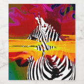 African Safari Zebra Dream Wijn Etiket (Enkel label)
