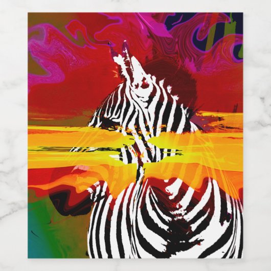 African Safari Zebra Dream Wijn Etiket (Enkel label)