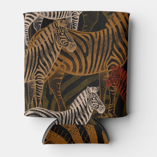 African Safari: Zebra  ontwerp Blikjeskoeler (Voorkant)