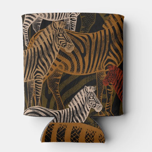 African Safari: Zebra  ontwerp Blikjeskoeler (Achterkant)