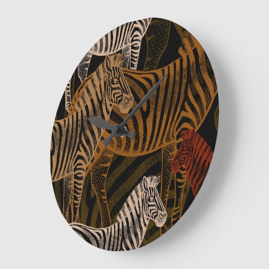 African Safari: Zebra ontwerp Grote Klok (Hoek)