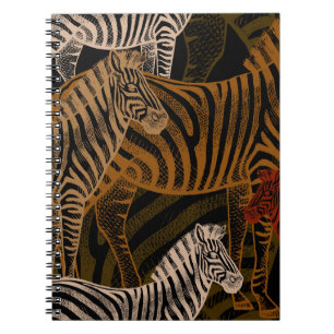 African Safari: Zebra  ontwerp Notitieboek