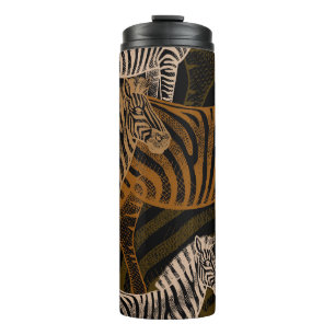 African Safari: Zebra  ontwerp Thermosbeker