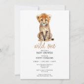 African Savannah Wild One Baby shower Invitation (Devant)