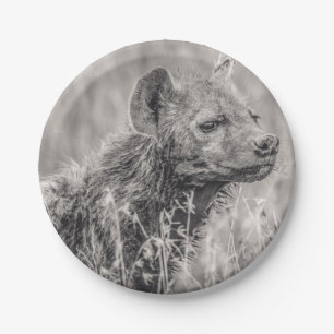 African Spotted Hyena Papieren Bordje