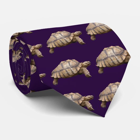 African spurred tortoise stropdas (Opgerold)