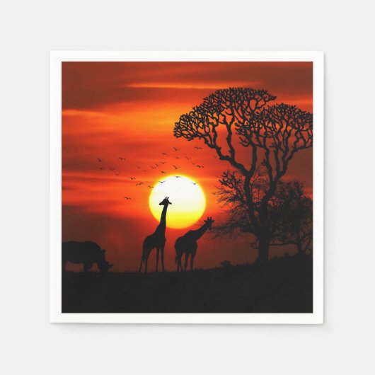 African Sunset Napkins Servet (Voorkant)